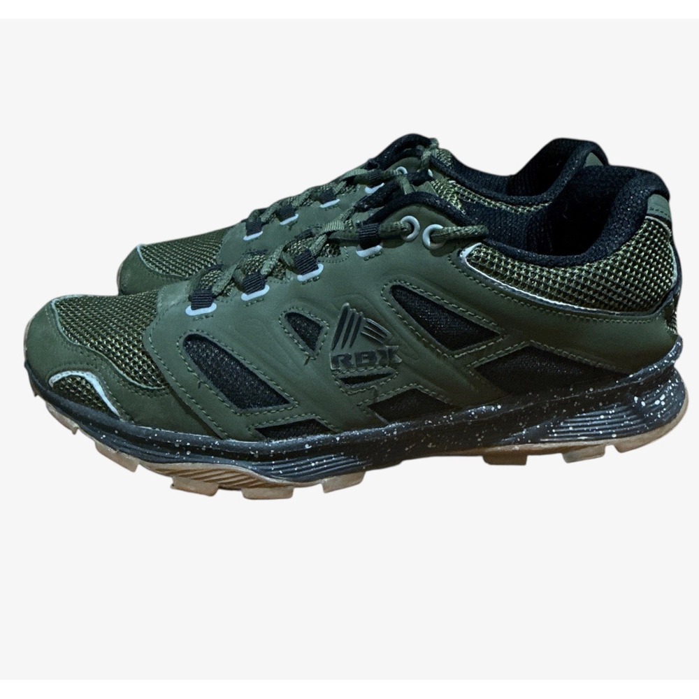 RBX Mens 10 Green Black Athletic Trail Running Shoe - Picture 3 of 7